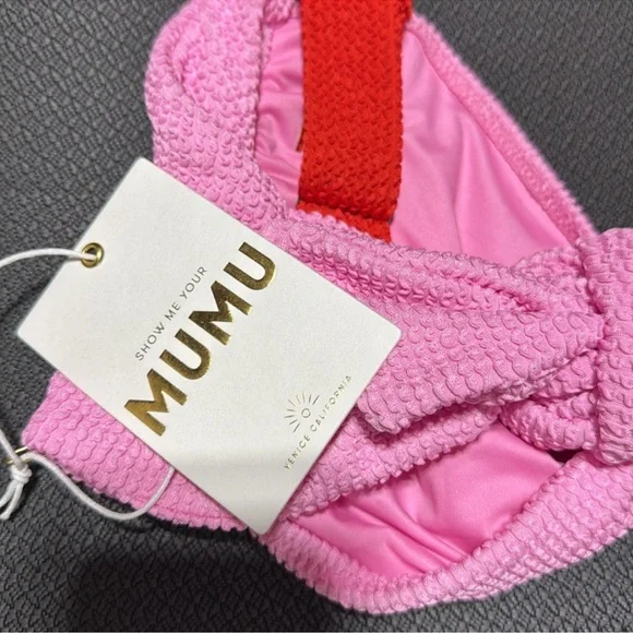 Show Me Your Mumu 🎀 Aruba bikini top XL NWT & Scrunch Del Rey bottom in PINK! - Picture 5 of 7